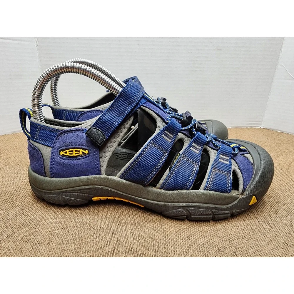 Keen Waterproof Hiking Sandals Youth 5 Newport H2 Blue Hook & Loop 1009962